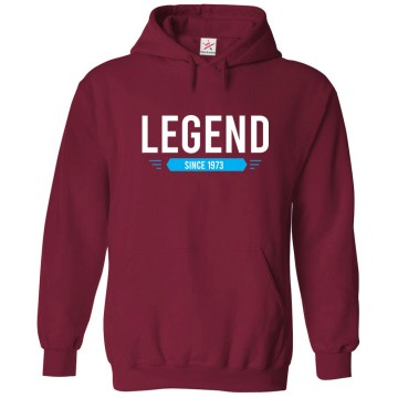 Legend Since 1973 Unisex Kids & Adult Pullover Hoodie									